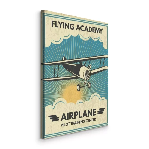 Canvas Retro dubbeldekker graphics