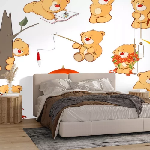 Sticker Set cartoon illustratie gevulde beren voor u ontwerpen