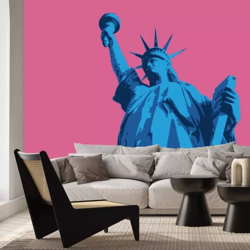 Sticker Vrijheidsbeeld - New York - symbolen, Américain - decoratie - déco - fond