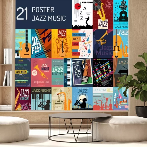 Sticker Jazz muziek Poster