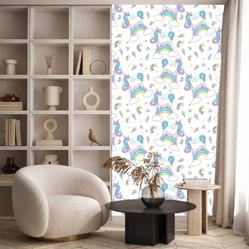 Behang Leuke girly eenhoorns