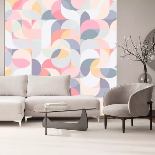Fotobehang Harmonieuze pastelgeometrie