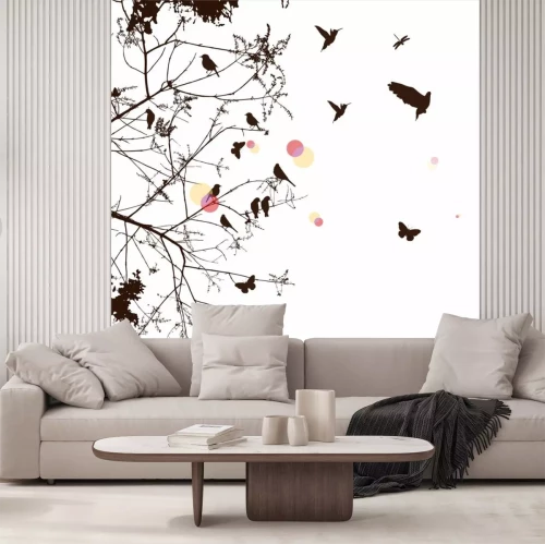 Sticker boom en vogel