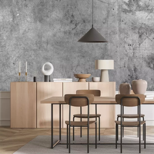 Fotobehang Grijze betonnen muur