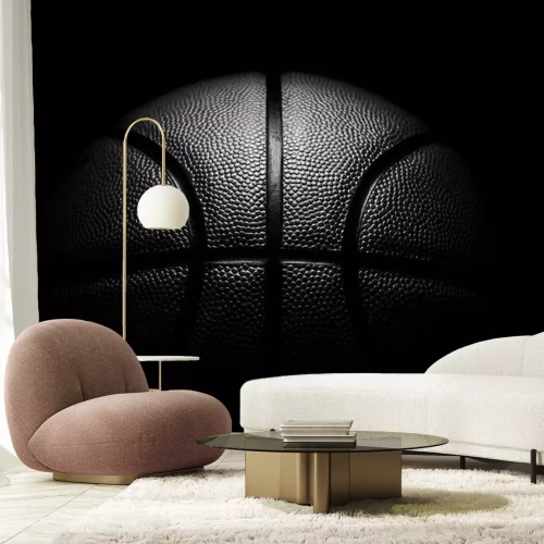 Fotobehang Close-up van een leren bal