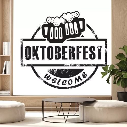 Sticker Bierafbeeldingen die het Oktoberfest promoten