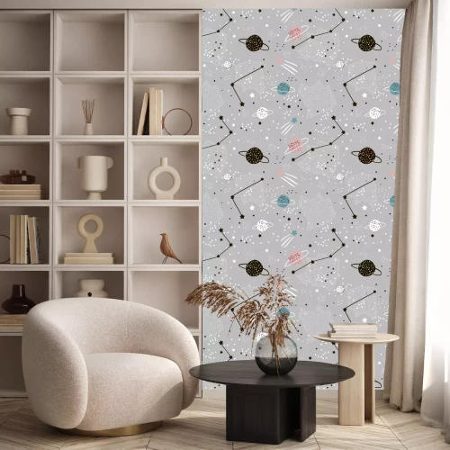 Behang Tussen planeten en sterren