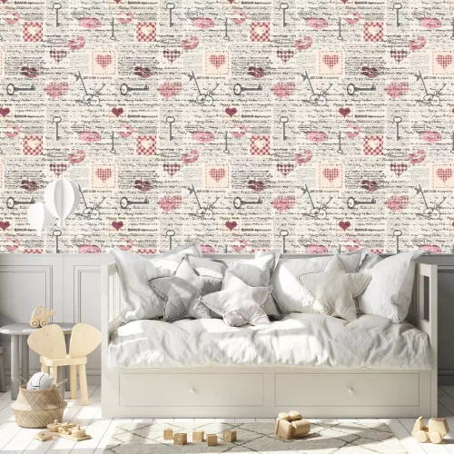 Behang Romantische brieven