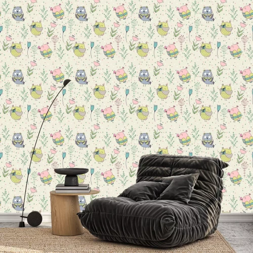 Behang Uilen in de camera