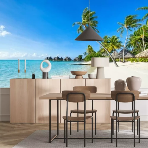 Fotobehang Tropisch strandvakantielandschap