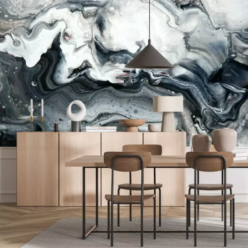 Fotobehang Wolken van lichtgekleurd marmer