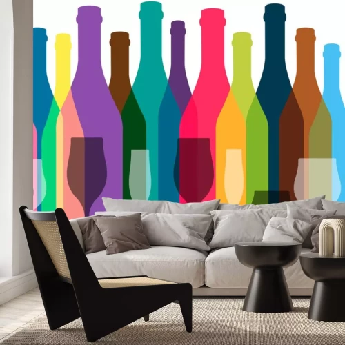 Sticker Wijn achtergrondkleur