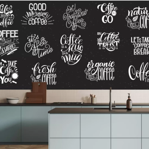Sticker Koffie gerelateerde woorden en zinnen