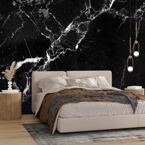 Fotobehang Zwart-wit klassiek marmer