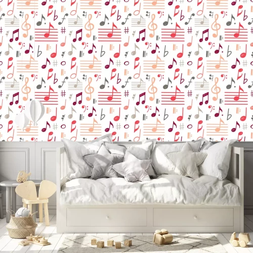 Behang Music Notes Vector Seamless Pattern