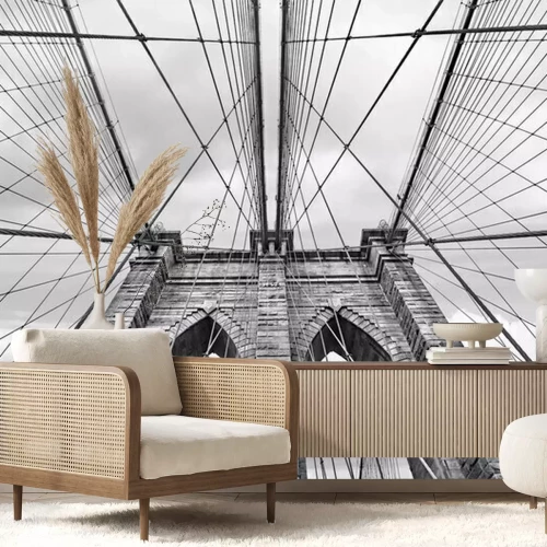 Fotobehang De brug van Brooklyn in NYC