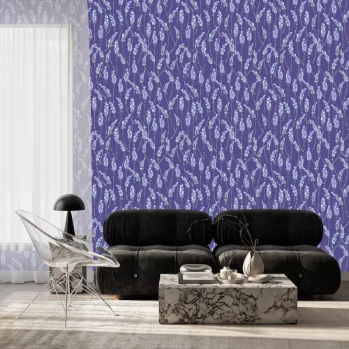 Behang Aquarel realistische illustratie. Naadloze bloemmotief. Prov