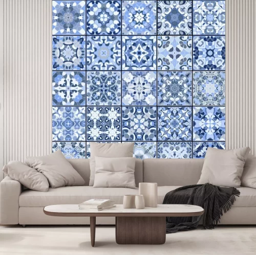 Sticker Portugese blauwe tegels