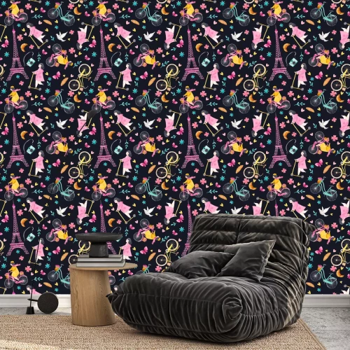 Behang Aquarel baby patroon