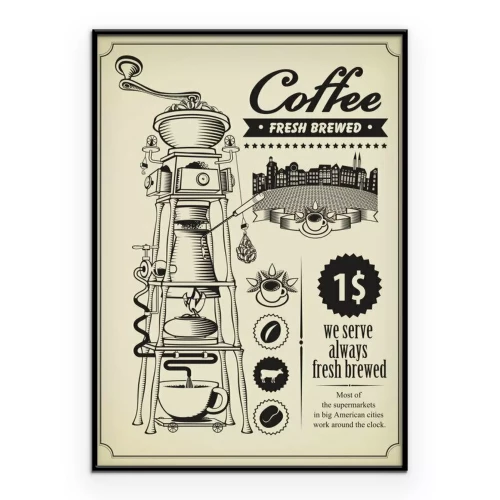 Poster Retro koffiereclame