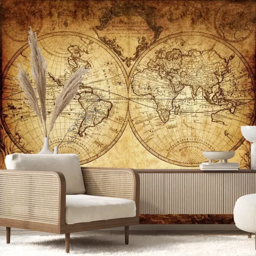 Fotobehang Vintage vintage kaart van de wereld
