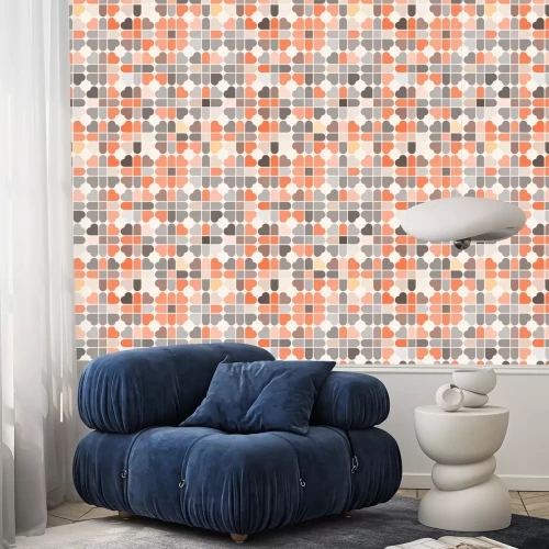 Behang naadloze vectorachtergrond met abstracte vormen