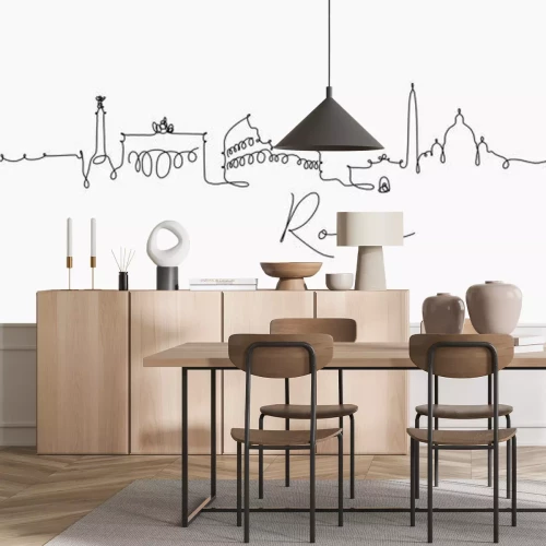 Sticker Penlijn silhouet Rome