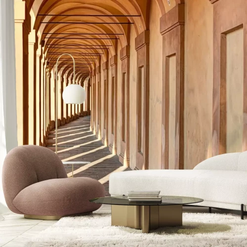 Fotobehang De arcaden van San Luca in Bologna