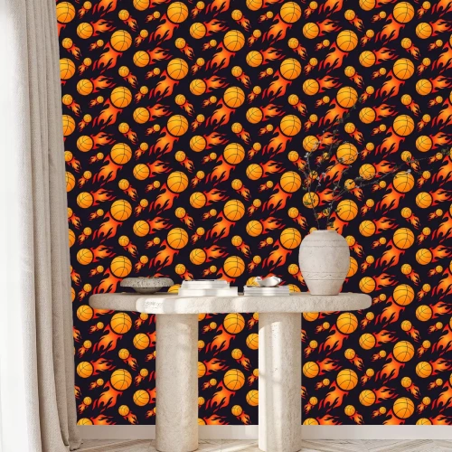 Behang basket-ball-icon kopie