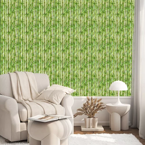 Behang Dicht beplante bamboe