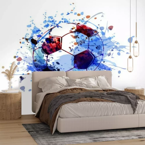 Sticker Kleurrijke bal tijdens de vlucht