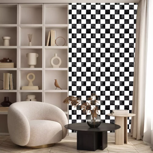 Behang Trendy geruite patroonachtergrond