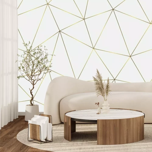 Sticker gouden geometrische achtergrond