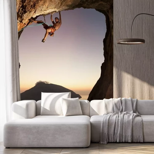 Fotobehang Extreem bergbeklimmen