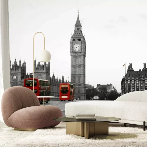 Fotobehang Uitzicht op het Palace of Westminster en de Big Ben