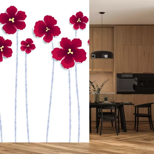 Sticker papieren bloemen