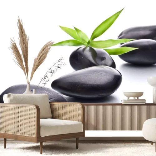 Sticker Zen kiezels. Stone spa en gezondheidszorg concept.