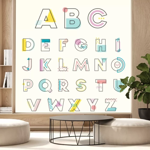 Sticker Moderne decoratieve Alfabetletters