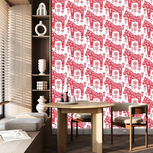 Behang Zwaan naadloos vectorpatroon van Dala.