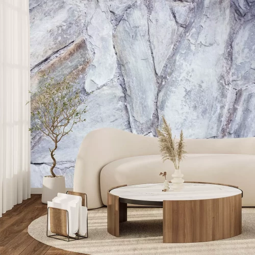 Fotobehang Grijze lilac van de de muurrots van de steenbrug textuur als achtergrond