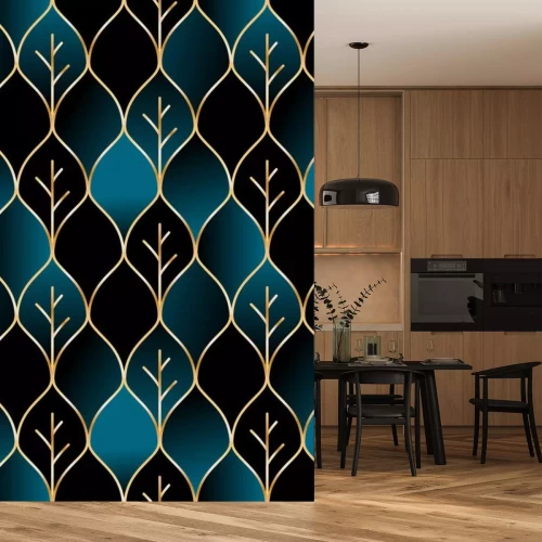 Sticker Bladeren in oosterse stijl