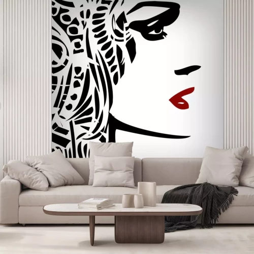 Sticker Afbeelding vrouw, mode, achtergrond, concept