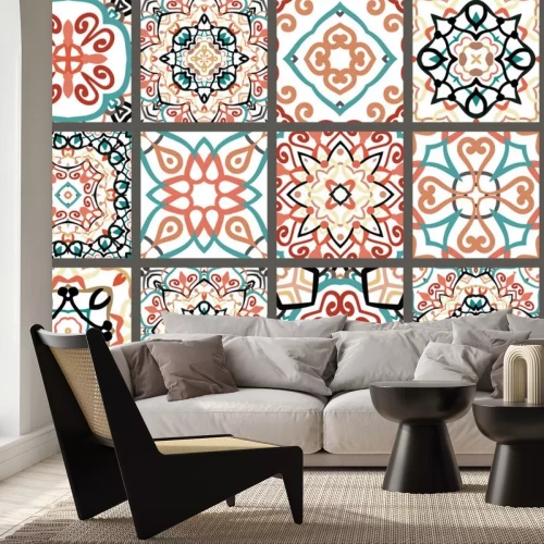 Sticker Arabische decoratieve tegels
