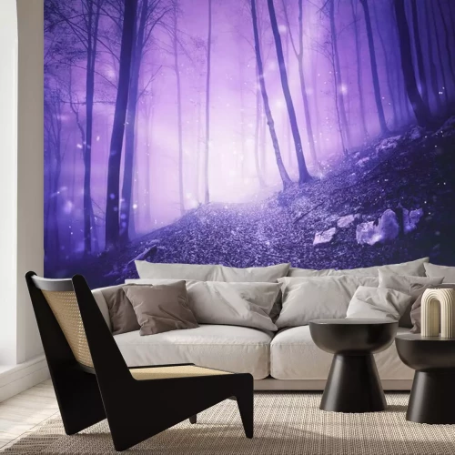 Fotobehang Magisch koel bos