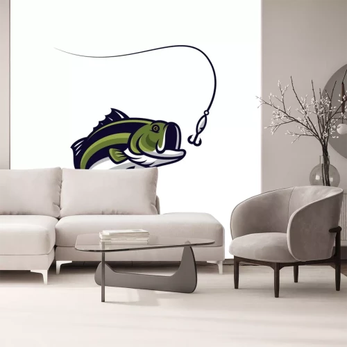 Sticker Vis vector mascotte pictogram illustratie