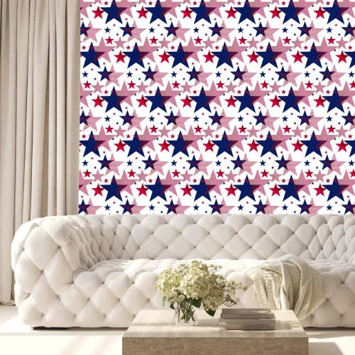 Behang Verenigde Staten nationale symbool sterren naadloze patroon.