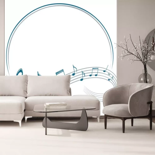 Sticker Frame met muziek notities.