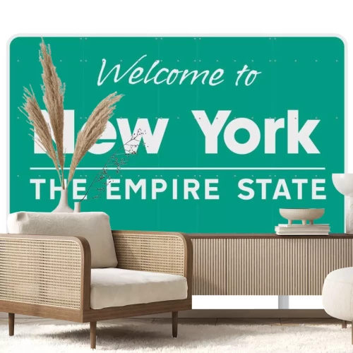 Sticker Welkom bij het verkeersbord van New York