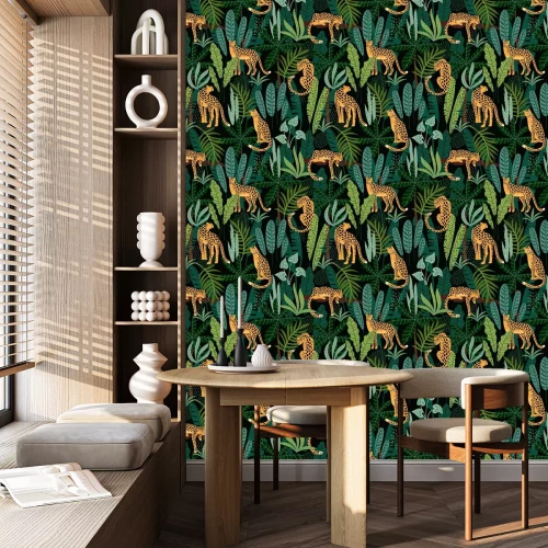 Behang Wild struikgewas van de jungle