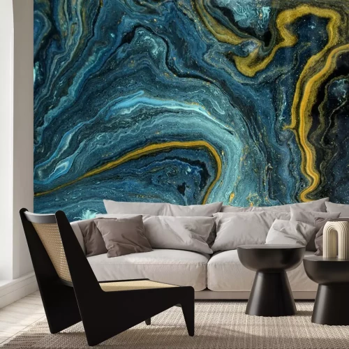 Fotobehang Galactisch patroon op marmer